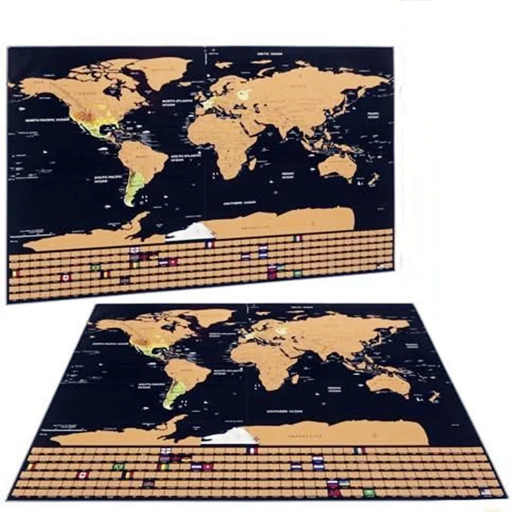 Star Map Poster - Yeni Deluxe Seyahat Kazı Kazan Dünya