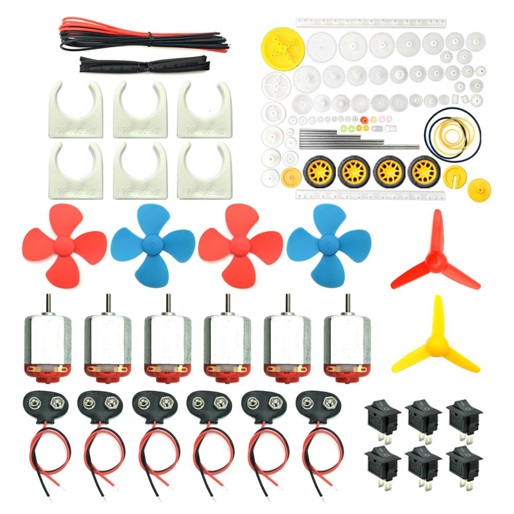 6 Set motorlar kiti, mini elek - Science Hobby Kit incelemesi ve fiyatı